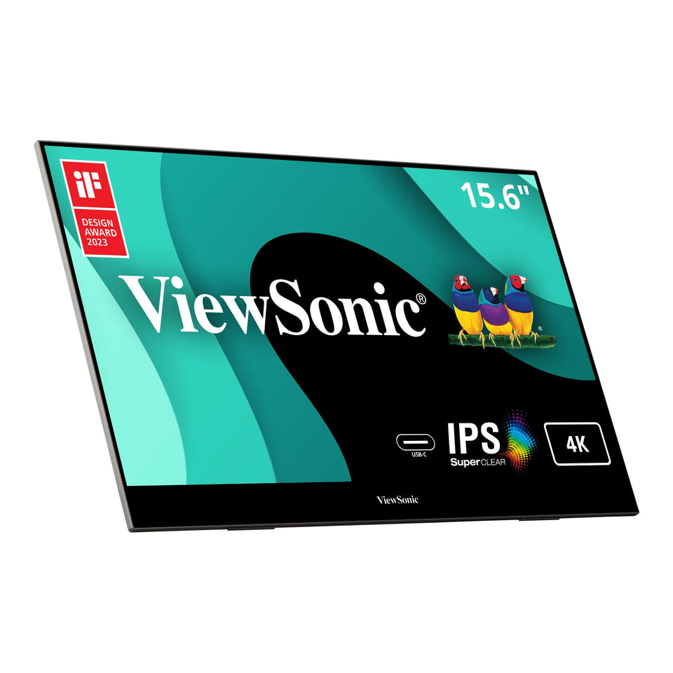 ViewSonic VX1655-4K portable monitor shows 4K UHD display for on-the-go work