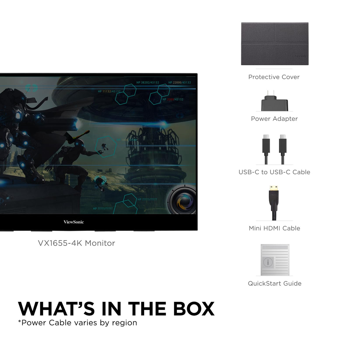 Lightweight ViewSonic VX1655-4K compact monitor ready for travel