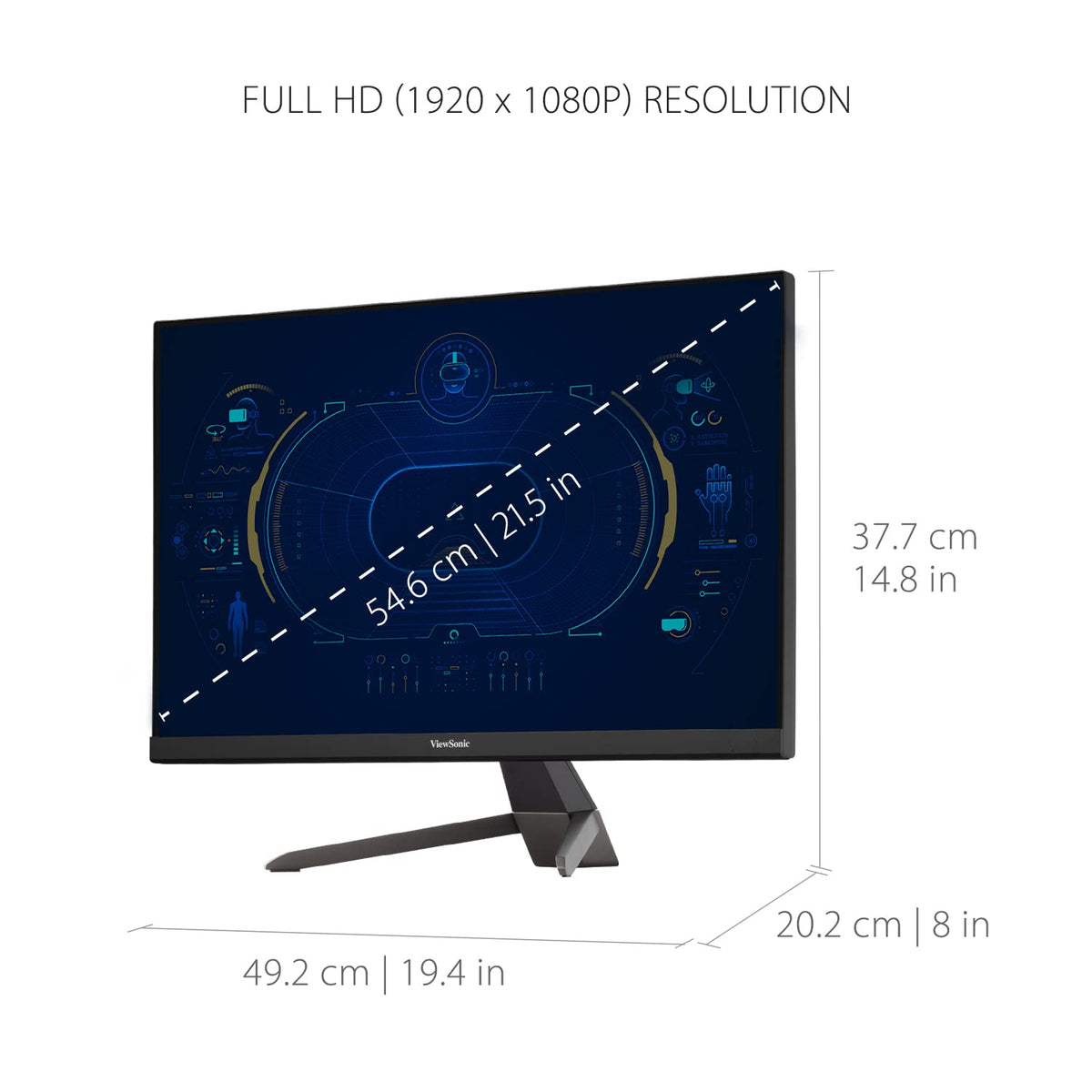 ViewSonic VX2267-MHD shows fast 1ms MPRT in motion