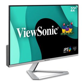 ViewSonic VX2276-SMHD front view highlighting ultra-thin bezels for a seamless setup.