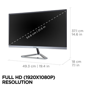 ViewSonic VX2276-SMHD IPS panel delivers wide viewing angles for sharing.