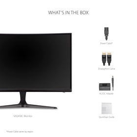 ViewSonic VX2418C dual HDMI and DisplayPort connectivity for flexible setup.