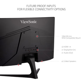 ViewSonic VX2418C eye-care tech reduces fatigue during long sessions.
