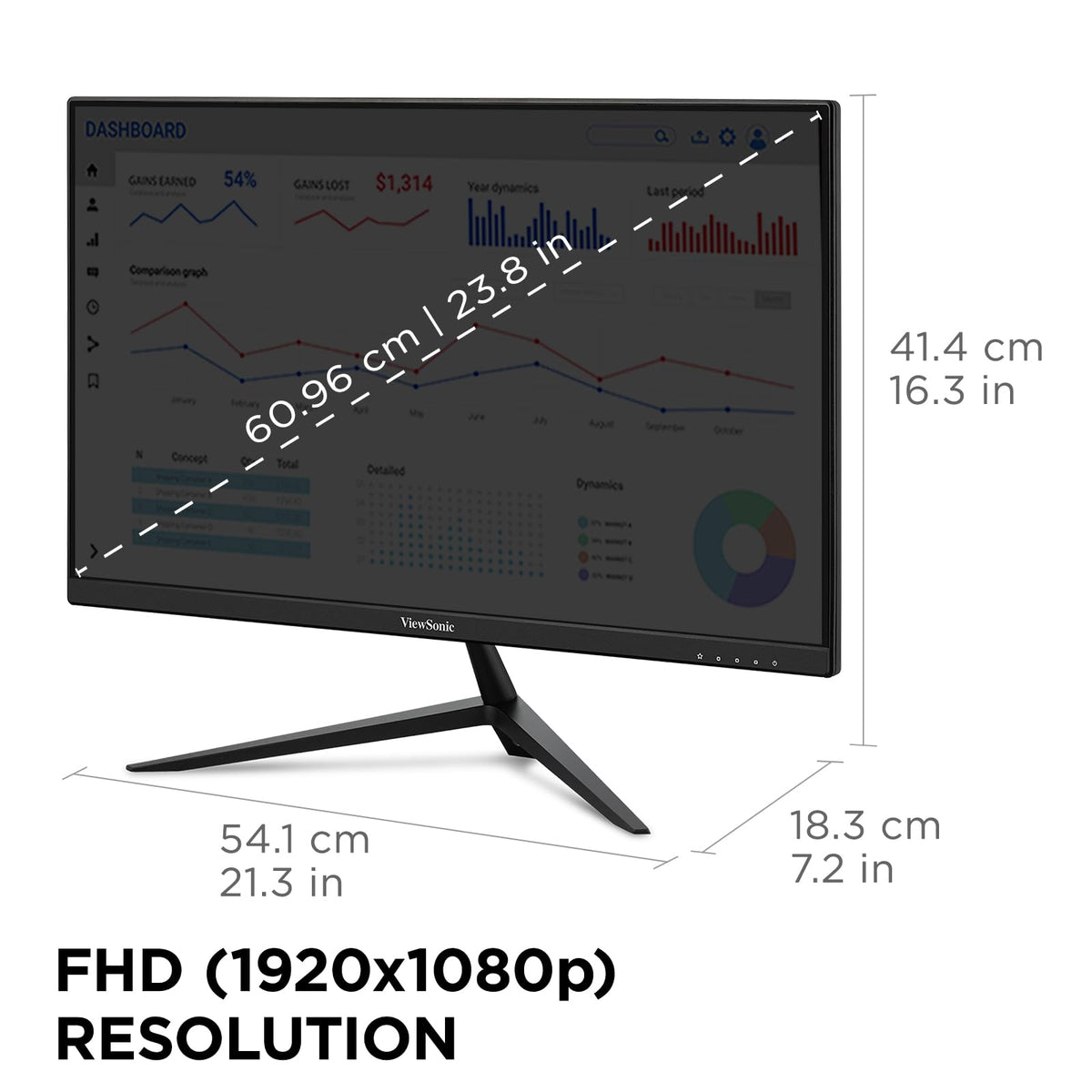 Eye care features like Flicker-Free and Blue Light Filter on VX2428A
