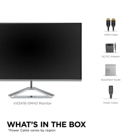 ViewSonic VX2476-SMHD multiple ports for versatile connectivity