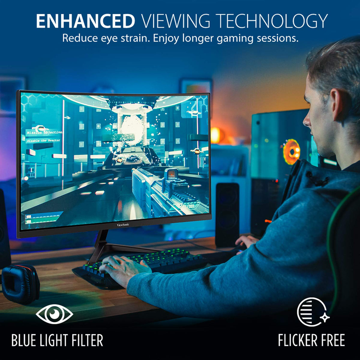 ViewSonic VX2718-2KPC-MHD FreeSync Premium reduces stutter during play