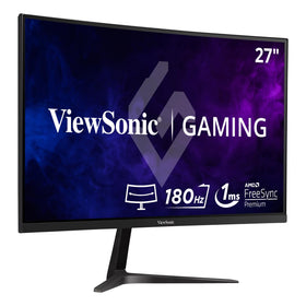 ViewSonic VX2718-2KPC-MHD curved monitor with immersive 27-inch display for gaming and work