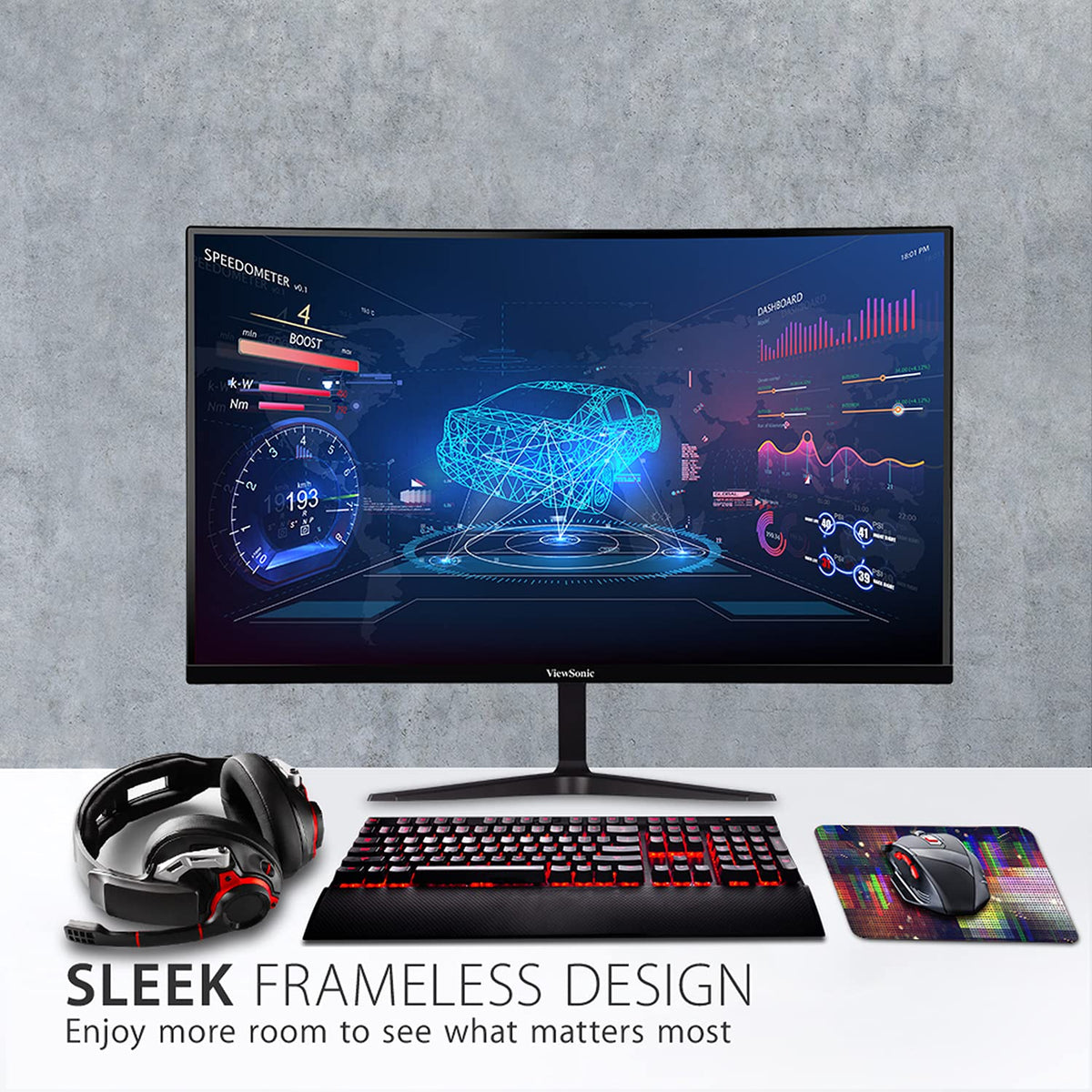 ViewSonic VX2718-2KPC-MHD ultra-fast refresh for tear-free, responsive gameplay
