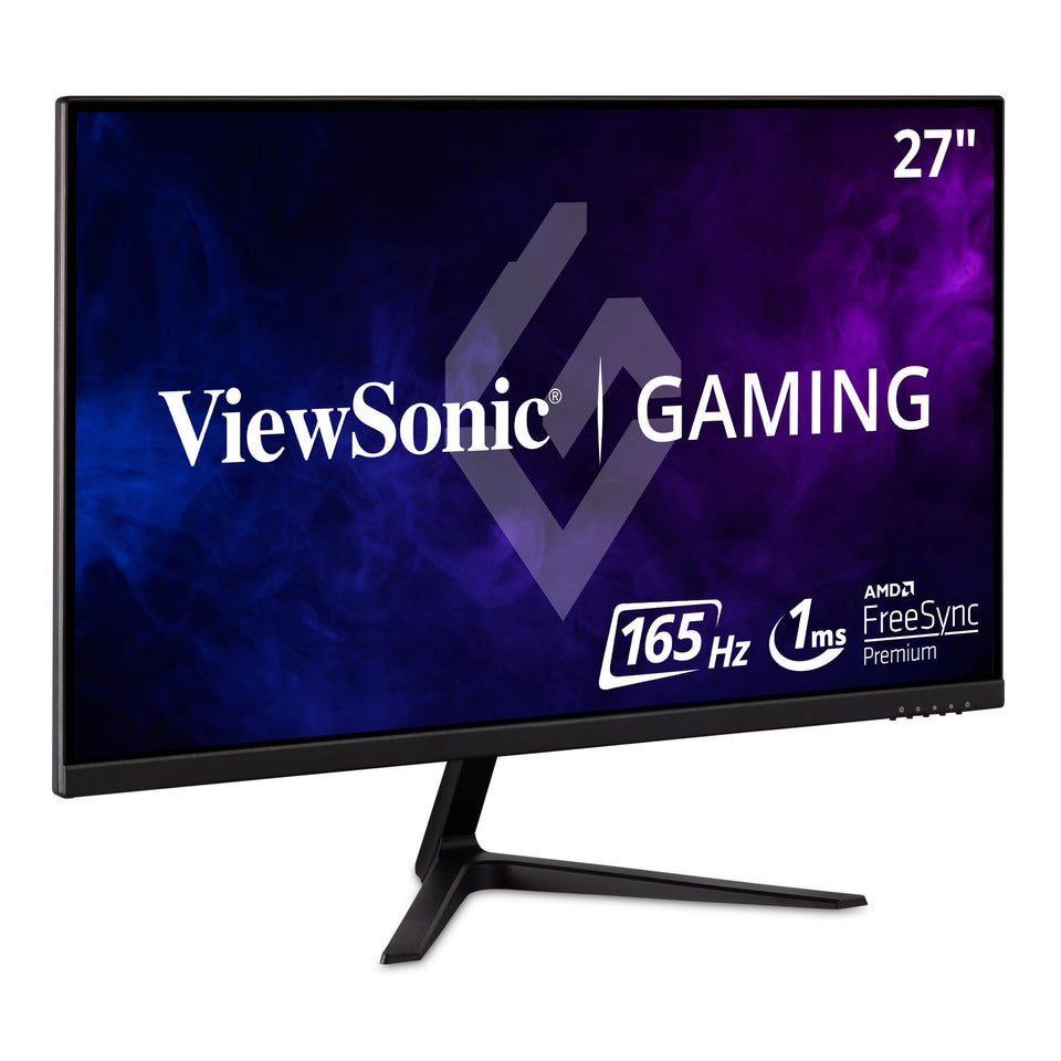ViewSonic VX2718-P-MHD front view with frameless design for immersive gaming setup