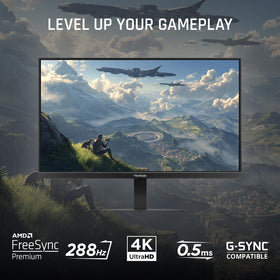 ViewSonic VX2730D-4K ergonomic stand enables comfortable viewing adjustments.