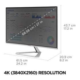 ViewSonic VX2776-4K-MHDU daisy-chain ready DP connectivity for extended workspace.