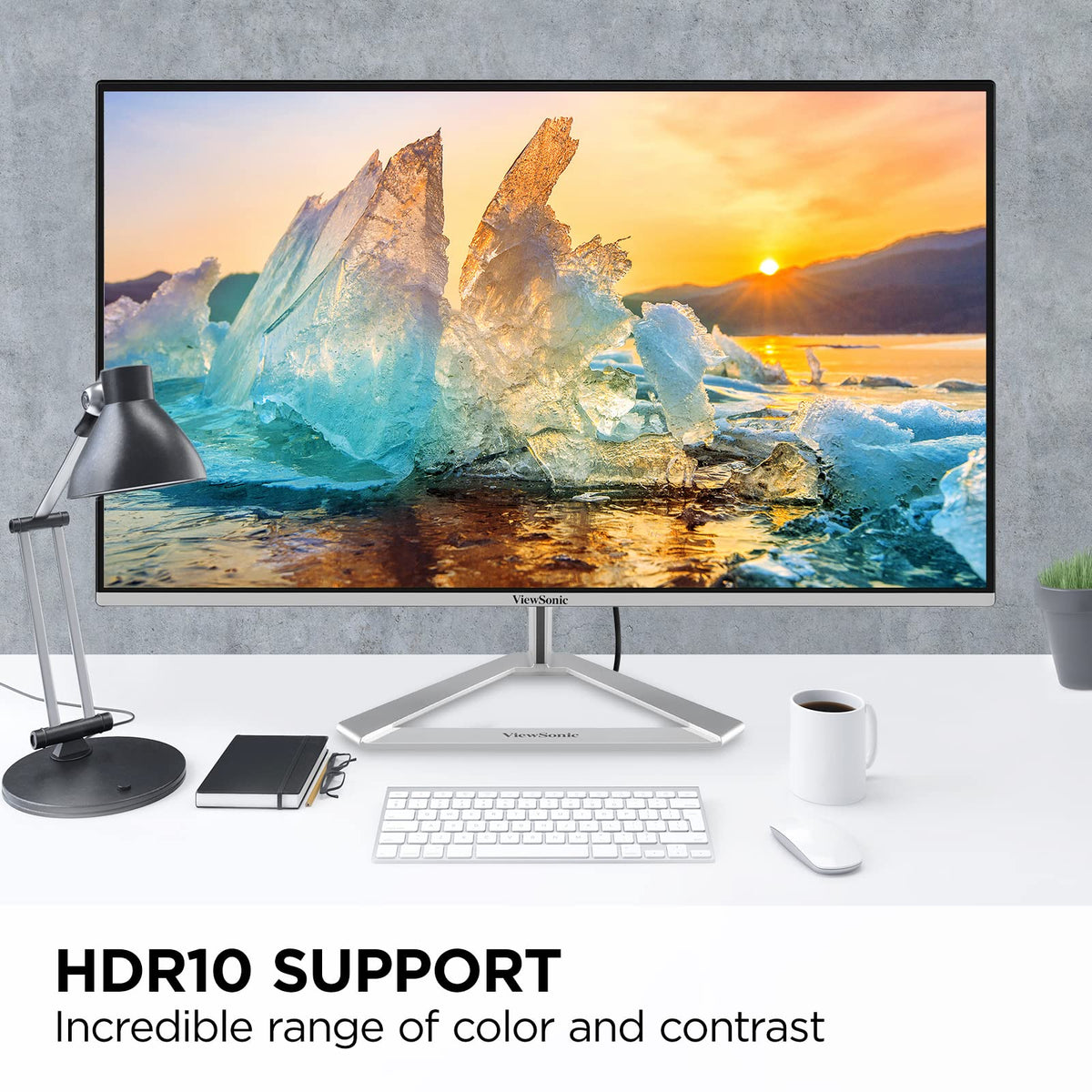 ViewSonic VX2776-4K-MHDU USB-C 65W enables single-cable power, data, and video.