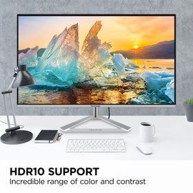 ViewSonic VX2776-4K-MHDU USB-C 65W enables single-cable power, data, and video.