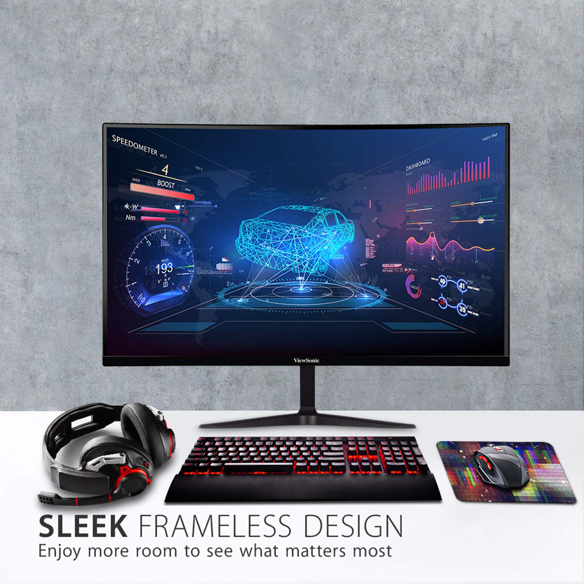 ViewSonic VX3218-PC-MHD gaming setup with high refresh rate for smooth play
