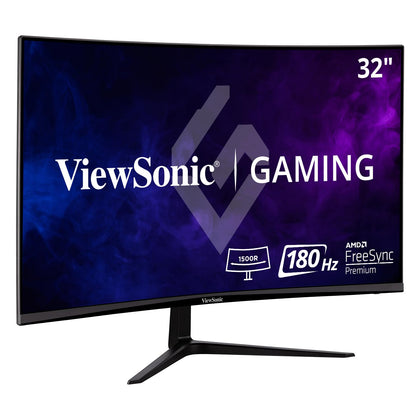ViewSonic VX3218-PC-MHD front view curved 32-inch display for immersive gaming