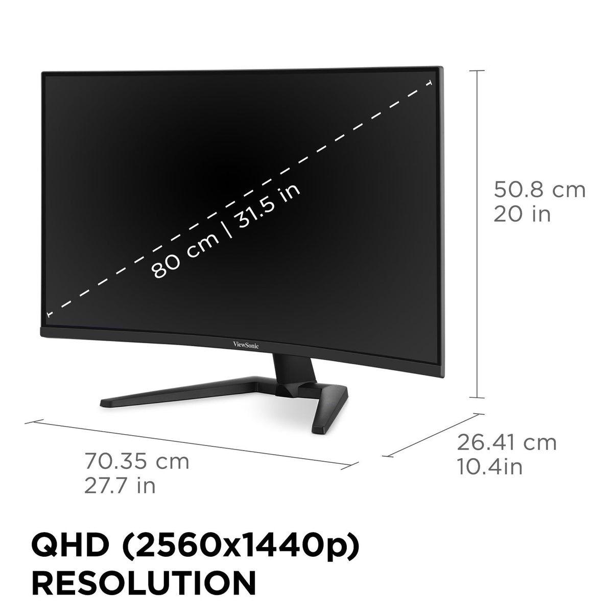 ViewSonic VX3228C-2K HDR10 detail with deep contrast and color