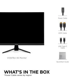 ViewSonic VX3267U-4K multiple presets: Game, Movie, Web, Text, Mono for tailored visuals