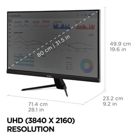 ViewSonic VX3267U-4K slim, edge-to-edge bezels for seamless multi-monitor setups