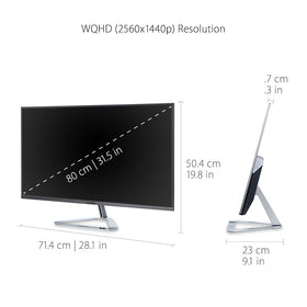 ViewSonic VX3276-2K-MHD ports including HDMI and DisplayPort for flexible connections