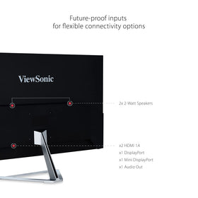 ViewSonic VX3276-2K-MHD Screen Split mode for multitasking arrangements