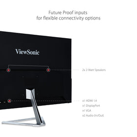 ViewSonic VX3276-MHD includes eye care features such as flicker-free technology and blue light filter.