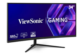 ViewSonic VX3418C-2K curved ultrawide monitor creates an immersive workspace and gaming setup