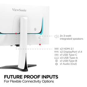 ViewSonic XG272-2K-OLED G-Sync and FreeSync for tear-free play.
