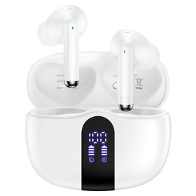 VIFIGEN Pixel Earbuds with LED display showing battery status for quick checks