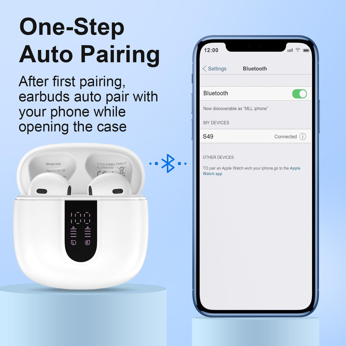 VIFIGEN Samsung Earbuds charging case included for extended listening on the go