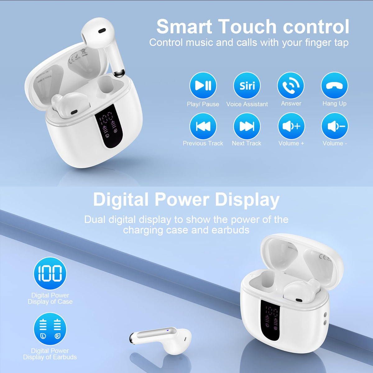 VIFIGEN Samsung Earbuds ergonomic in-ear design for secure sport fit