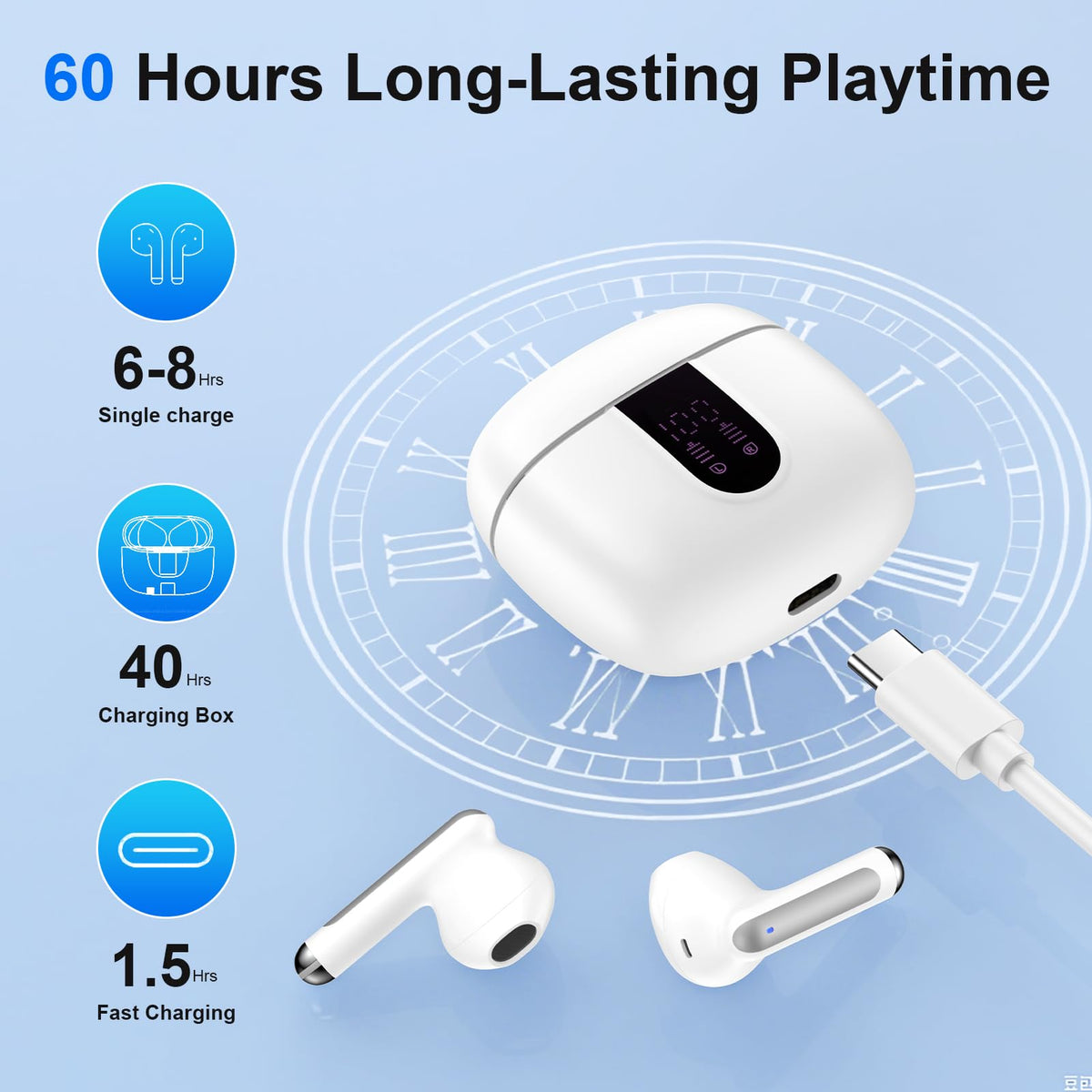 VIFIGEN Samsung Earbuds IPX7 sweatproof for workouts and rain resistance