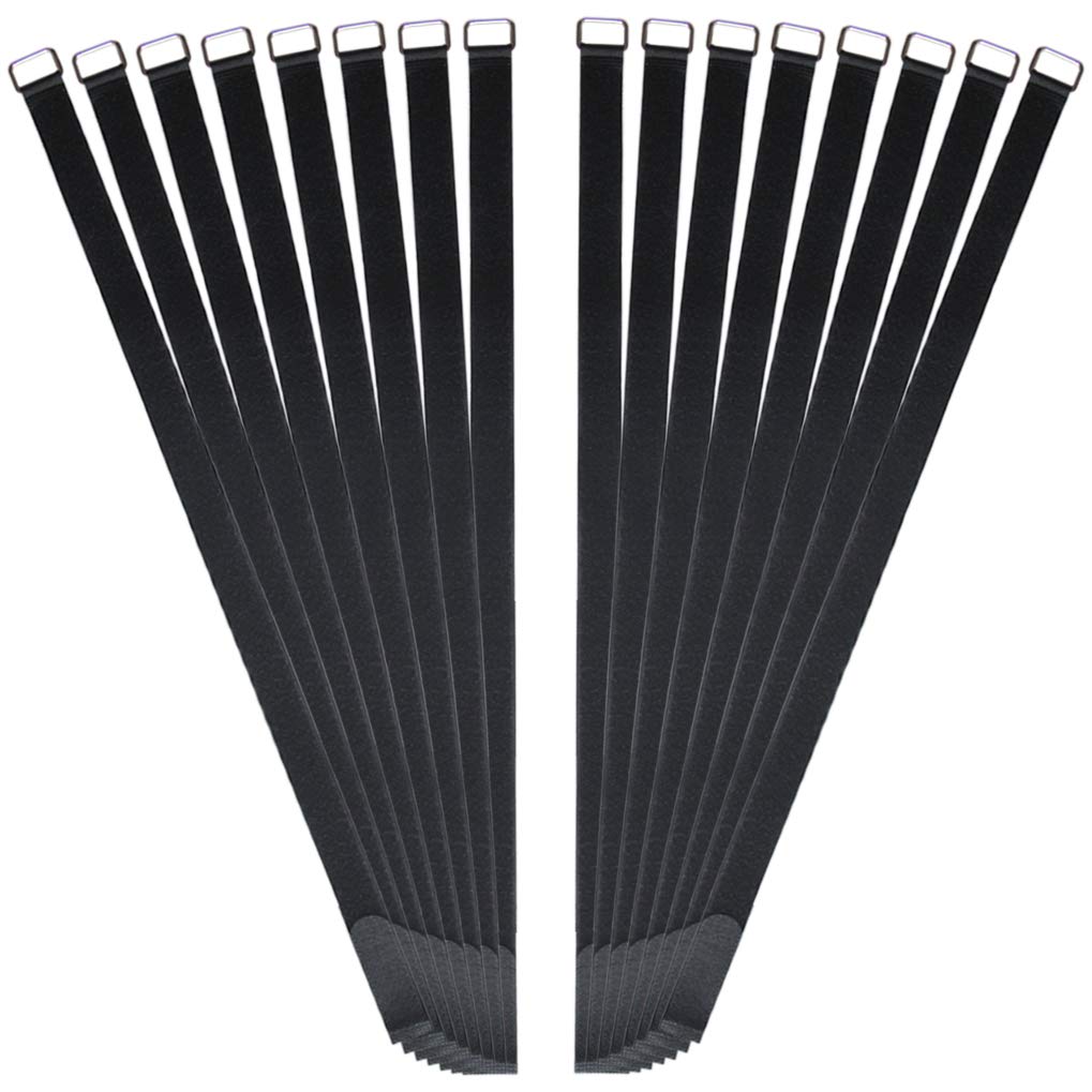 VIGAER 30 inch extend secure strap with metal buckle for cable organization