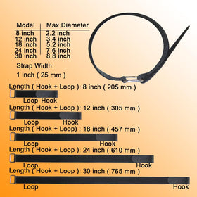 VIGAER cable strap 12-inch pack secured in a workshop.