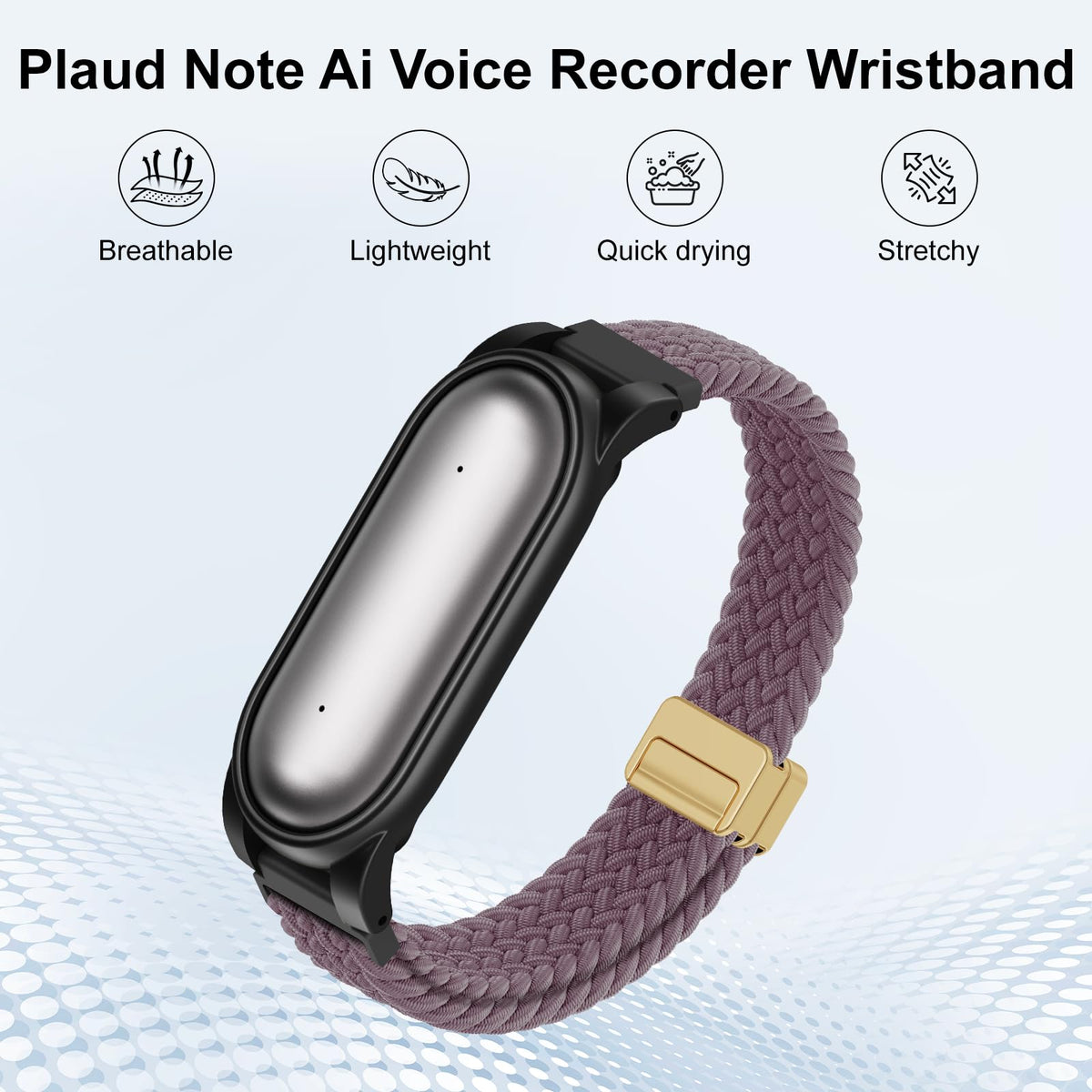Braided nylon strap on Plaud NotePin S offers breathable comfort