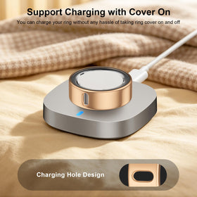 Vigamen Oura Ring Cover Gen3 Horizon Gold – side view shows precise fit.