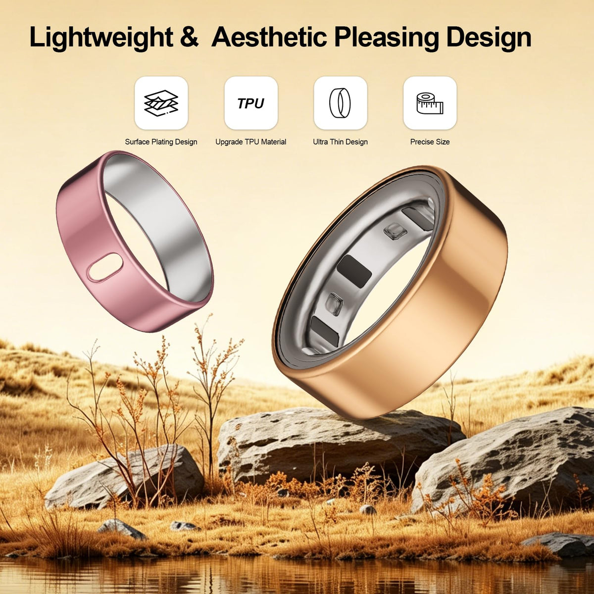Vigamen Oura Ring Cover Gen4 Pink – comfortable TPU finish, light protection.
