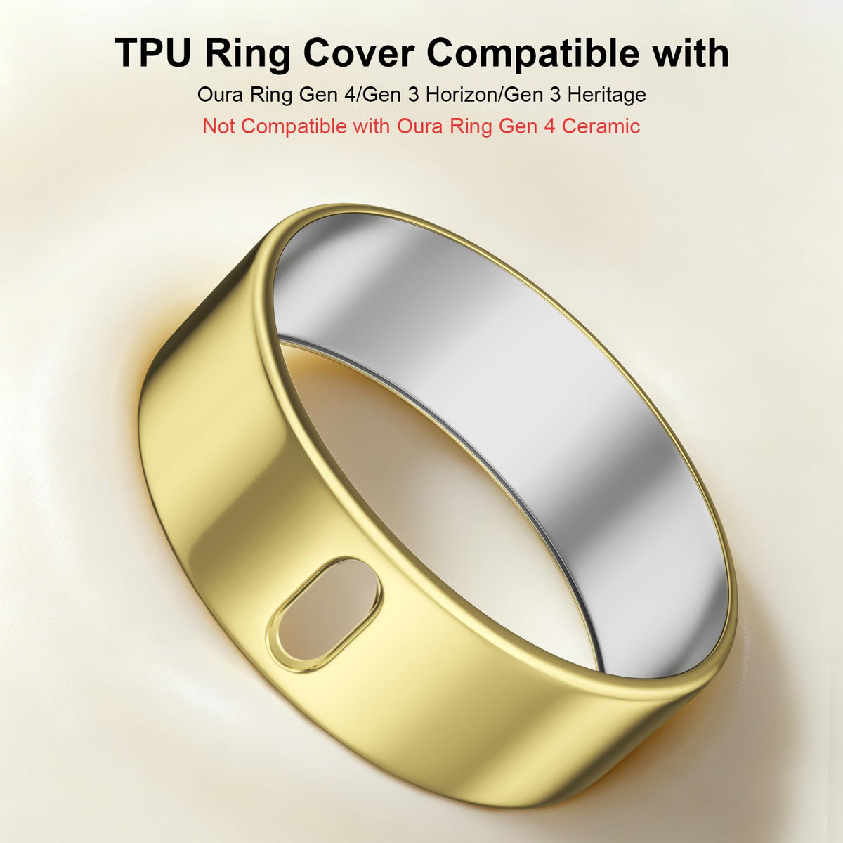 Vigamen Oura Ring Cover Gen4 Rose Gold – glossy finish for daily wear.