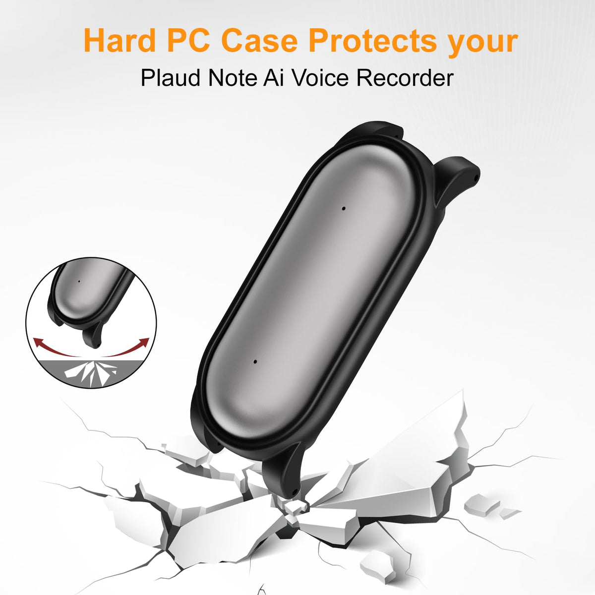 Vigamen PC case protection adds sturdy shielding for Plaud NotePin during travel.