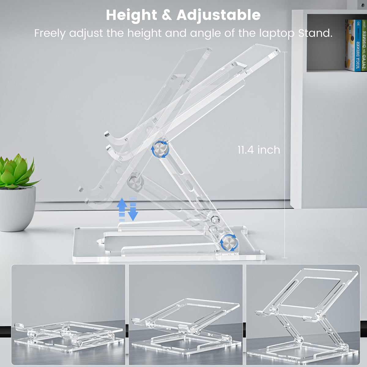 VIGLT ergonomic-height stand positions screen at eye level for comfort