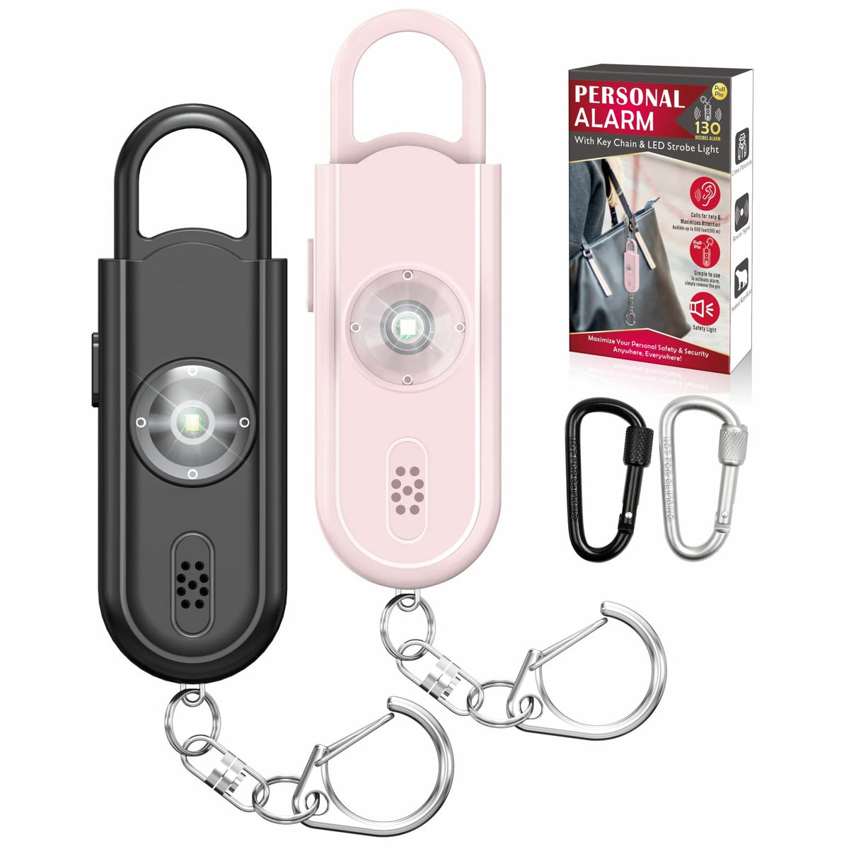 VIGOROAD Safe Sound Alarm 130 dB emits a loud alert for quick awareness and escape.