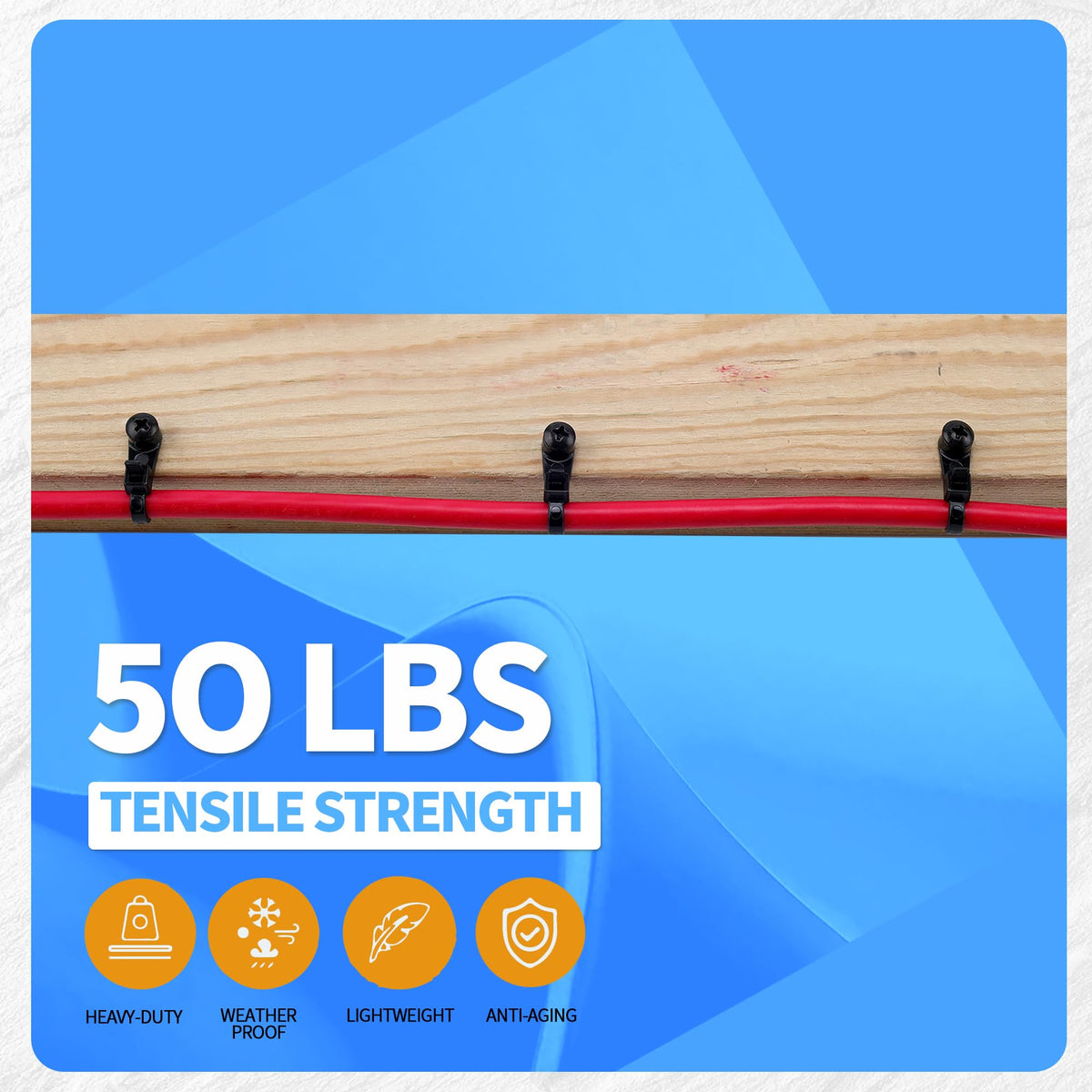 VIGORTIES self-locking design secures bundles instantly