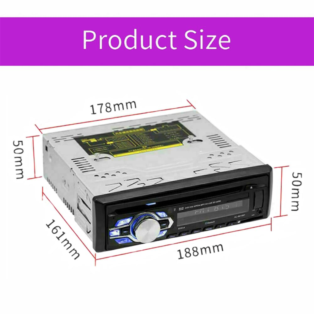VIGORWORK size comparison with ruler displaying compact 1 DIN dimensions