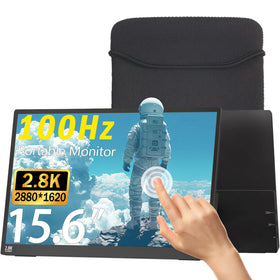 Viyivwine portable touchscreen monitor front view showing 10-point touch and vibrant display