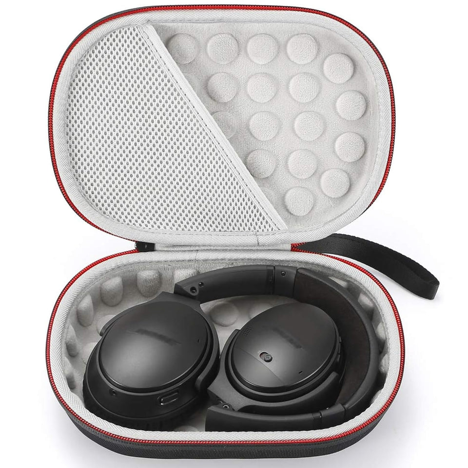 Vikisda hard case front view protecting Bose headphones while traveling