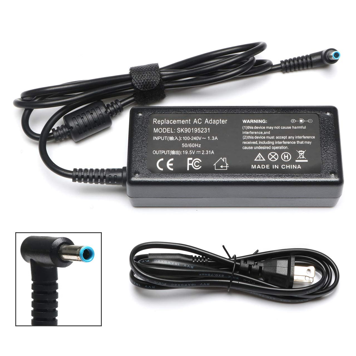 VillaCool 45W laptop charger for HP 14-inch laptops, reliable everyday power.