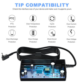 VillaCool adapter inside backpack demonstrating compact size and travel-ready benefit