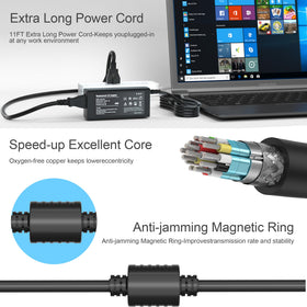 VillaCool adapter side label with voltage and safety icons, verified specifications