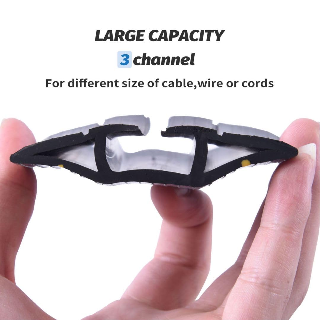vilmon side channel detail showing smaller 0.75x0.35 inch passages for thin cables