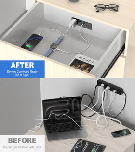VILONG 30W USB-C and USB-A ports provide fast charging for devices