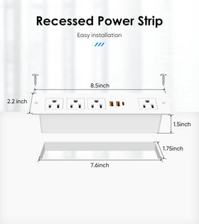 VILONG USB-C and USB-A outlets support fast charging and devices.